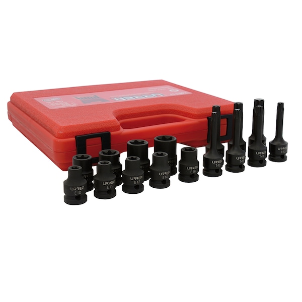 1/2" Drive Socket Set, Torx(R), 16 pcs
